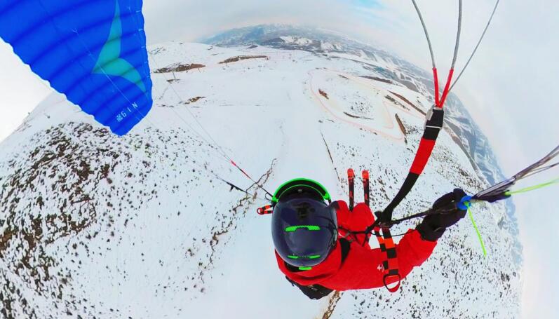 极速Speedriding滑雪飞伞，飞翔于雪山之巅
